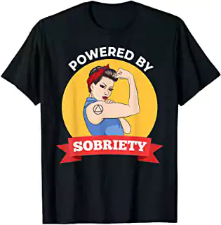 AA T-Shirt - Powered By Sobriety