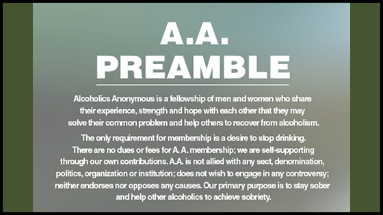 AA Preamble - New and Old Version